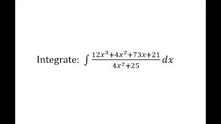 Indefinite Integral Requiring Long Division