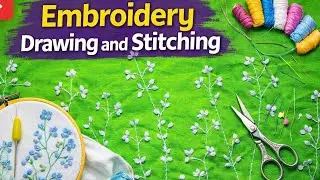 Embroidery Drawing & Stitching/হাতের কাজের ডিজাইন আর্ট ও সেলাই/How to art kameez#art #handembroidery