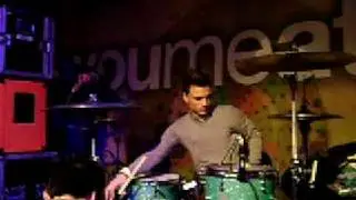 Dan Flint, You Me At Six making his drum ready for the show - Merleyn, Holland - 17th January 2009