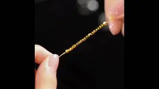 Chow Tai Fook Sparkle bungee Dance gold necklace#gold #jewelry#jewelry #fashion #glitter