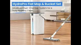 Cleansage HydraPro Flat Mop & Bucket Set - True Clean/Dirty Water Separation