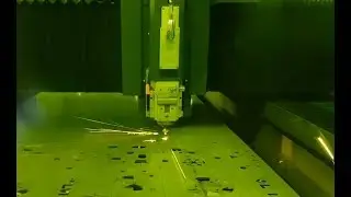 LVD's Electra 10kW fiber laser cutting 5 mm mild steel