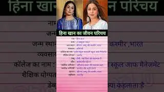 Hina Khan biography #youtubeshorts