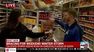 Essentials vanish from store shelves before winter storm