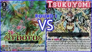 Cardfight Vanguard Standard: Neo Nectar Arboros VS Oracle Think Tank Tsukuyomi Round 1!
