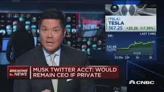 Elon Musk tweets: Would remain CEO if Tesla goes private