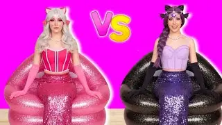 We Cute girl Mermaid vs Naught challenge | funny Bunny Mermaid Magic' Makeover by