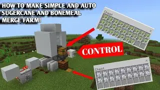 How to make a sugar cane and bone meal merge farm (tutorial)