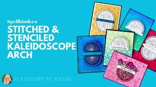 BetterPress Stitched & Stenciled Kaleidoscope Arch Cards | Spellbinders #betterpressbabes