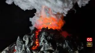 I built an animated realistic Volcano Model! Diorama | DIY | 4K