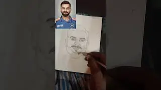Day 81 of drawing portrait of celebrities using loomis method #art #viratkohli