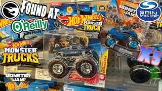 Bigfoot Hot Wheels Monster Truck Treasure Hunt FOUND at O’Reillys!? 5 Megalodon Monster Jam Chases!