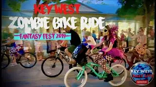 FANTASY FEST Body Painting ZOMBIE BIKE RIDE on Duval Street Key West!!!  (4K)