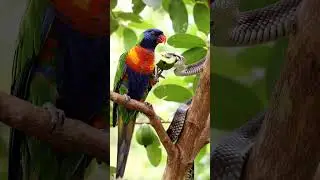 #NatureWonder  #BirdAndSnake  #UnexpectedFriendship   #PeacefulNature  #AIshorts  #NatureScene #ai