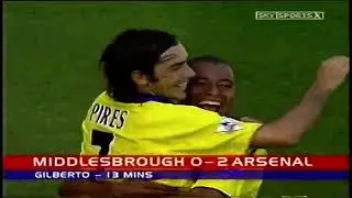 2003 August 24, Middlesbrough 0 Arsenal 4 (Premier League) @Riverside Stadium (Highlights)