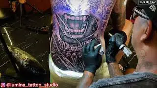 BIG PIECE FACE KINGKONG WITH AZTEC STYLE - FULL BACK TATTOO