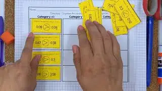 4.NF.7 comparing decimals math sorting activity for math centers