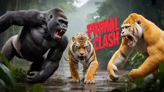 Black & Yellow Gorilla vs Tiger &ndash; The Most Intense Amazon Jungle Clash!