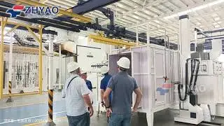 Manual Conveyor Powder Coating Line - Flexible & Efficient Production! #manufacturing #powdercoating