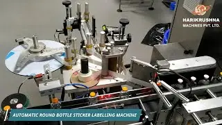 Vial Sticker Labelling Machine | Round Bottle Labelling Machine | Harikrushna Machines Pvt. Ltd.
