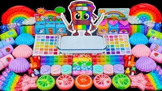 ☕ CAPPUCCINO ASSASSINO SLIME BATTLES 💙 1 Hour Satisfying Rainbow Slime Mixing, with Glitters Charm