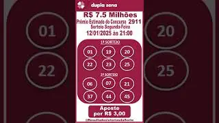 🎲Resultado da Dupla Sena Concurso 2911 &ndash; N&uacute;meros Sorteados de Hoje Descubra se Ganhou!💰 #shorts