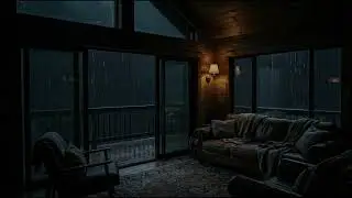 Rain and Distant Thunder | A Quiet Evening Inside the Cabin