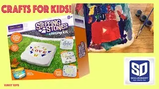 Crafts for Kids! Stepping Stones Skullduggery Summer Garden Decor Painting, Mixing Colors Tubey Toys