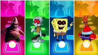 SQUIDWARD EXE VS SPONGEBOB EXE VS MR KRABS EXE VS PATRICK STAR EXE - TILES HOP
