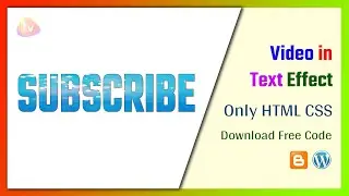 How To Add Video In Text Effect To Your Blogger Website | Video in text effect html css | Tech Vodh
