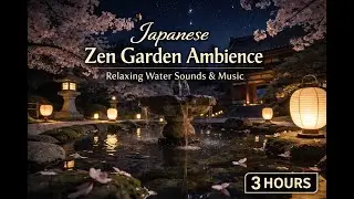 Japanese Zen Garden Ambience 🌸 Relaxing Water Sounds & Music – 3 Hours