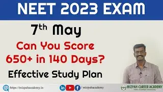 NEET 2023 Exam Pattern in Tamil - Can I Score 650+ in 140 Days - NEET 2023 Exam Schedule May 7th