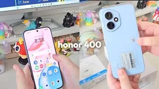 honor 400 (tidal blue) aesthetic unboxing 💙 | ai features + camera test + quick setup 📱💖✨