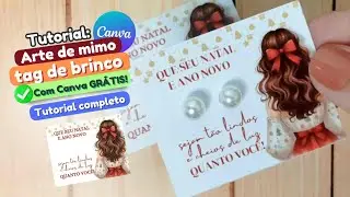 Como Fazer TAG DE BRINCO de Natal GR&Aacute;TIS no CANVA | Mimos Baratos e F&aacute;ceis para Clientes 🎄🌟