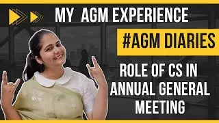 My ANNUAL GENERAL MEETING experience| Role of Company Secretary| Real AGM | CS Diksha Joshi #AGMvlog