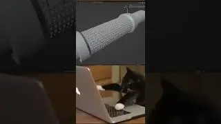 Noob Vs Pro 3D Artist making a mesh tube  #3d #blender3d #blender #funny  #cat #artist #animation