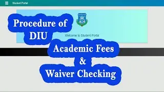 DIU Tuition Fees Dues Check Guideline by using Student Portal
