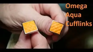 Omega Aqua Cufflinks in Orange