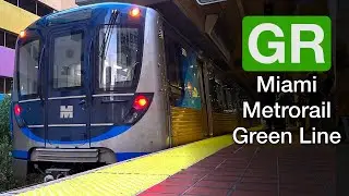 Miami Metrorail Green Line, Douglas Road to Brickell in Downtown Miami, Hitachi Rail, POV Train Ride