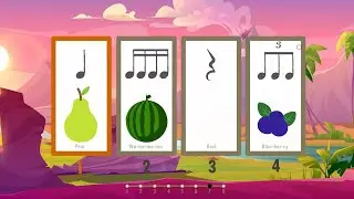 Musical Fruits Clap Along with Call and Response style, Game and Challenge, Level 4