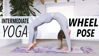 Intermediate Yoga With Wheel Pose - Slow Vinyasa Yoga Stretch - YogaCandi