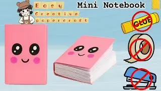 How to Make DIY Mini Notebook 📒|Paper Notebook |No Glue |CuteEasy School Craft