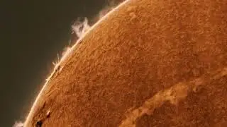 2024 06 23 - Our Sun captured in hydrogen alpha (AR3723 M9 flare) - Inverted Contrast, Colorized