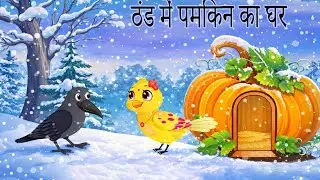 Pumpkin House Story 🎃 | Winter Season Bird Moral Story | Hindi