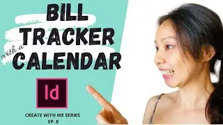 CREATE WITH ME | Monthly Bills Tracker With Cactus Designs | Adobe Indesign Tutorial