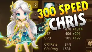 300 Speed Chris Damage Test and 1v3 Siege (Summoners War)