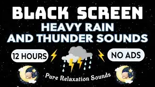 🔴 Heavy Rain and Thunder Sounds for Sleeping - Black Screen | Pure Relaxation Sounds
