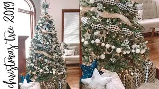 Decorate With Me: Our Christmas Tree 2019 Farmhouse Buffalo Plaid | VLOG