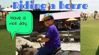Riding a horse