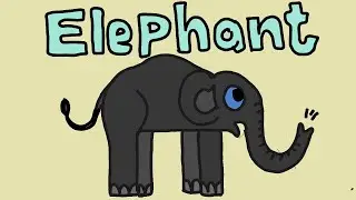 Animal name starting with letter E | How to turn letter E into Elephant | Animal Alphabet